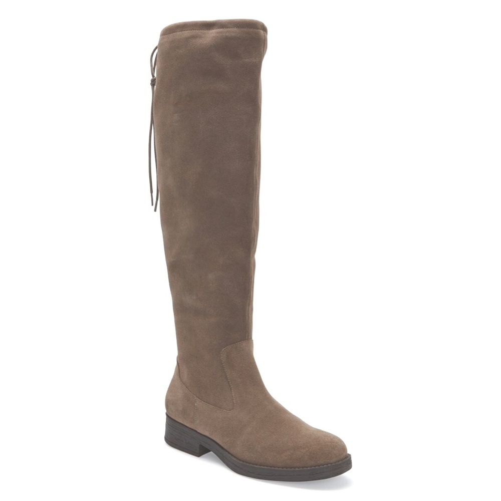 Adam Tucker by Mee Too Kody Acorn Suede Womens Knee High Boots Taupe Size 9.5